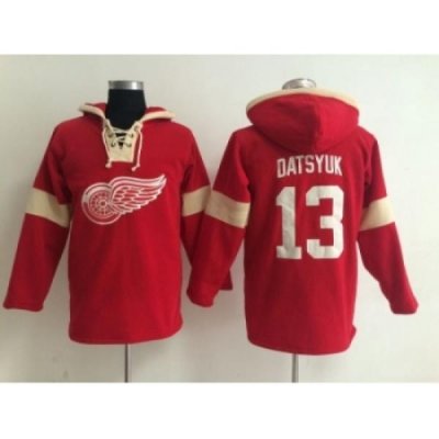 NHL detroit red wings #13 datsyuk red jerseys[pullover hooded sweatshirt]