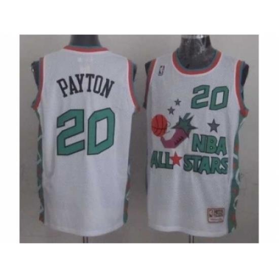 NBA 96 All Star #20 Payton White Jerseys