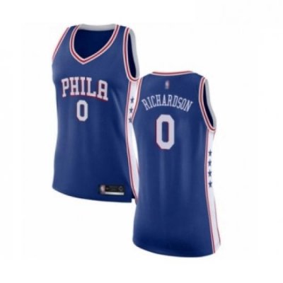 Womens Philadelphia 76ers 0 Josh Richardson Swingman Blue Basketball Jersey Icon Edition