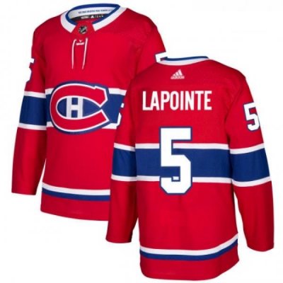 Youth Adidas Montreal Canadiens 5 Guy Lapointe Premier Red Home NHL Jersey