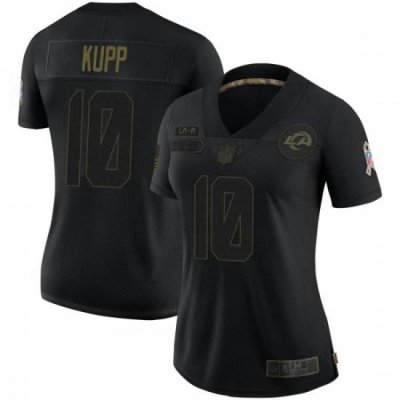 Women Los Angeles Rams Cooper Kupp Black 2020 Salute To Service Jersey