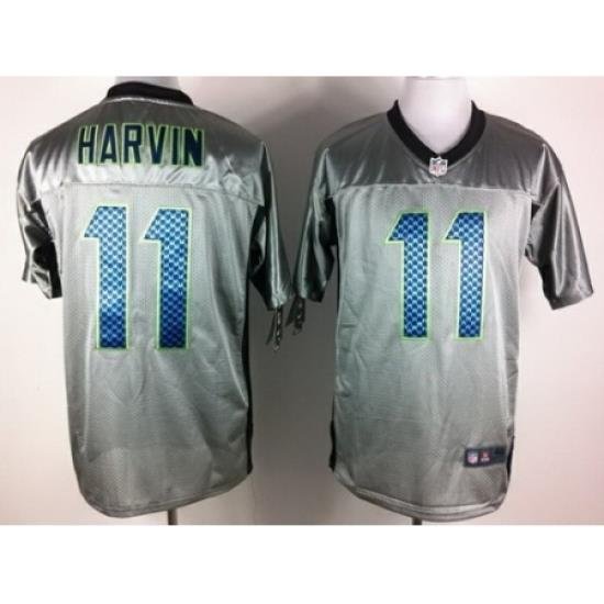 Nike Seattle Seahawks 11 Percy Harvin Grey Shadow Elite NFL Jersey