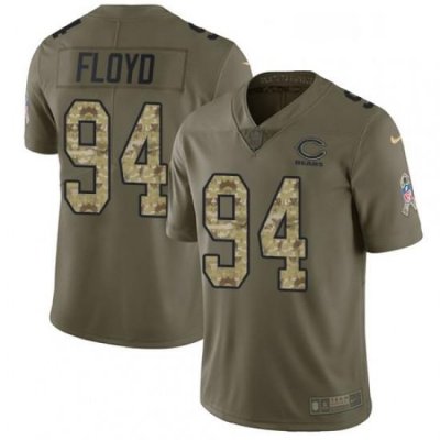 Mens Nike Chicago Bears 94 Leonard Floyd Limited OliveCamo Salute to Service NFL Jersey