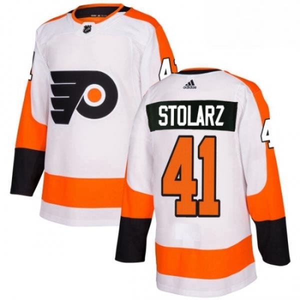 Youth Adidas Philadelphia Flyers 41 Anthony Stolarz Authentic White Away NHL Jersey