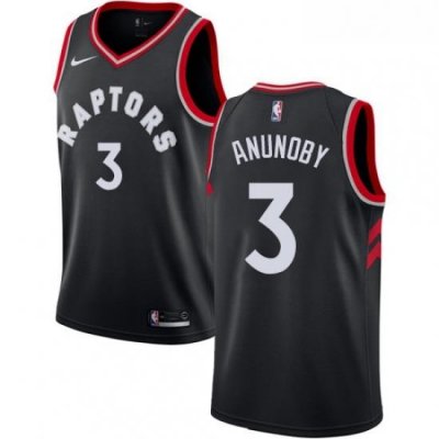 Youth Nike Toronto Raptors 3 OG Anunoby Swingman Black Alternate NBA Jersey Statement Edition