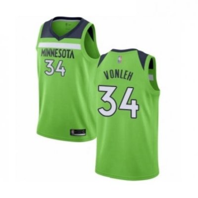 Youth Minnesota Timberwolves 34 Noah Vonleh Swingman Green Basketball Jersey Statement Edition