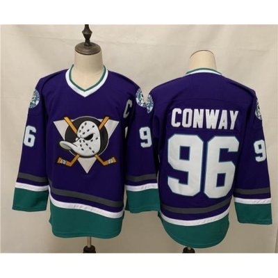 Ducks 96 Charlie Conway Purple 2020 21 Reverse Retro Adidas Jersey