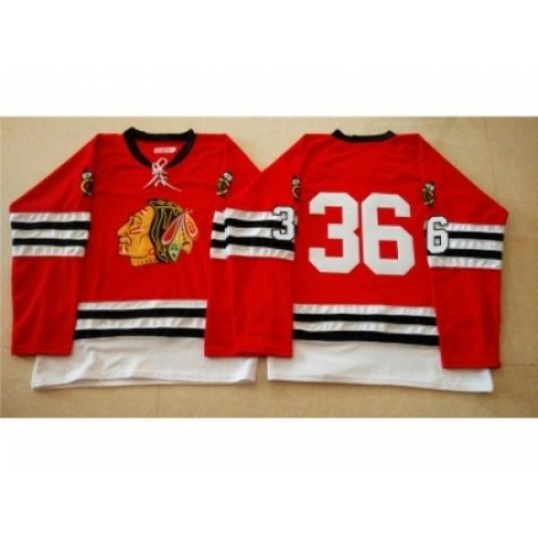 NHL Mitchell And Ness 1960-61 Chicago Blackhawks #36 Noname red Throwback jerseys