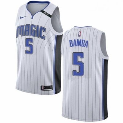 Womens Nike Orlando Magic 5 Mohamed Bamba Swingman White NBA Jersey Association Edition