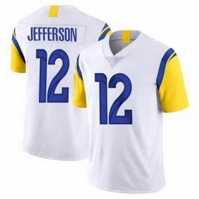 Youth Nike Los Angeles Rams 12 Van Jefferson White Vapor Untouchable Limited Jersey