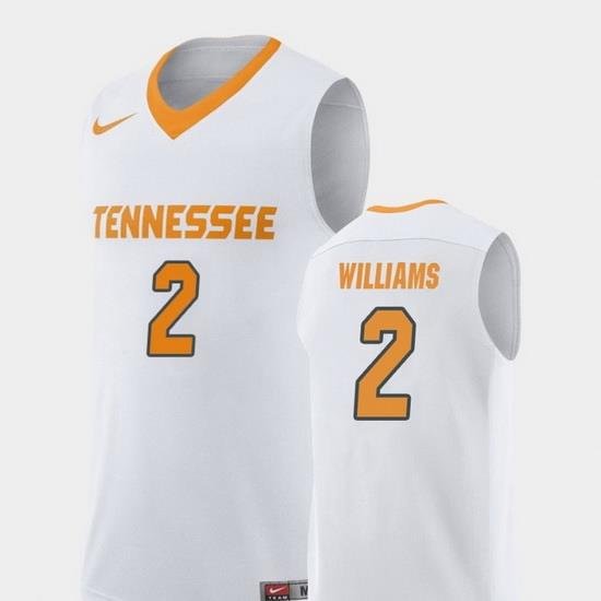 Men Tennessee Volunteers Grant Williams White Replica College Basketball Jersey