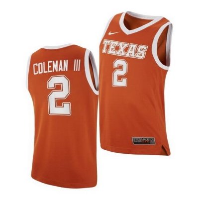 Texas Longhorns Matt Coleman Iii Orange Replica Texas Longhorns Jersey