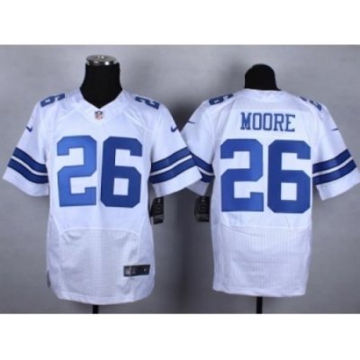 Nike Dallas Cowboys 26 Sterling Moore white Elite NFL Jersey