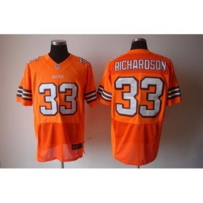 Nike Cleveland Browns 33 Trent Richardson Orange Elite NFL Jersey