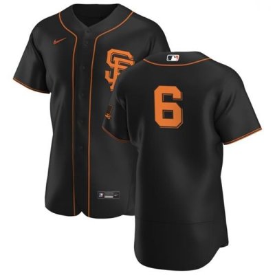 San Francisco Giants 6 Steven Duggar Men Nike Black Alternate 2020 Authentic Player MLB Jersey