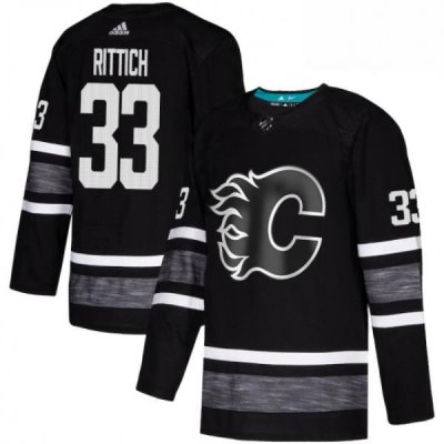 Mens Adidas Calgary Flames 33 David Rittich Black 2019 All Star Game Parley Authentic Stitched NHL Jersey