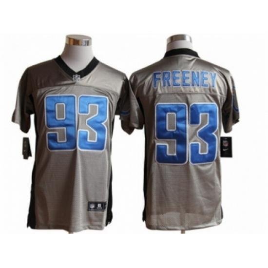 Nike Indianapolis Colts 93 DWight Freeney Grey Elite ShadoW NFL Jersey