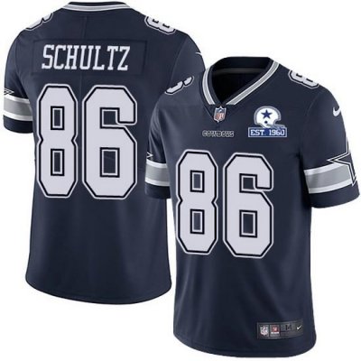 Nike Cowboys 86 Dalton Schultz Navy Blue Team Color Men Stitched With Established In 1960 Patch NFL Vapor Untouchable Limited Jersey