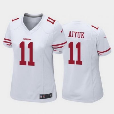 women brandon aiyuk san francisco 49ers white game jersey