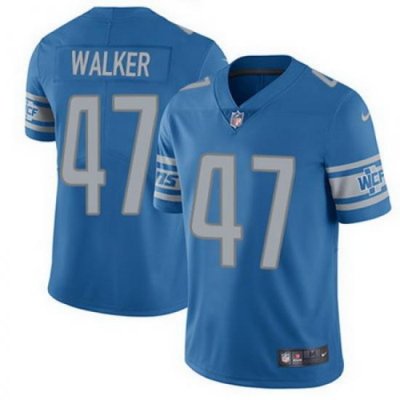 Nike Lions #47 Tracy Walker Blue Team Color Mens Stitched NFL Vapor Untouchable Limited Jersey