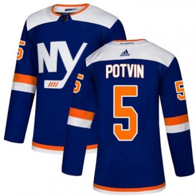 Youth Adidas New York Islanders 5 Denis Potvin Premier Blue Alternate NHL Jersey