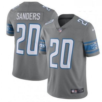 Youth Nike Detroit Lions 20 Barry Sanders Limited Steel Rush Vapor Untouchable NFL Jersey