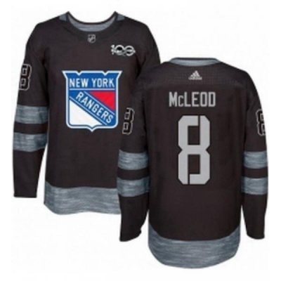 Mens Adidas New York Rangers 8 Cody McLeod Premier Black 1917 2017 100th Anniversary NHL Jersey