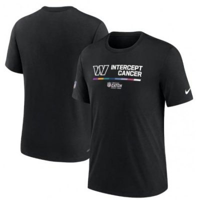 Men Washington Commanders 2022 Black Crucial Catch Performance T Shirt