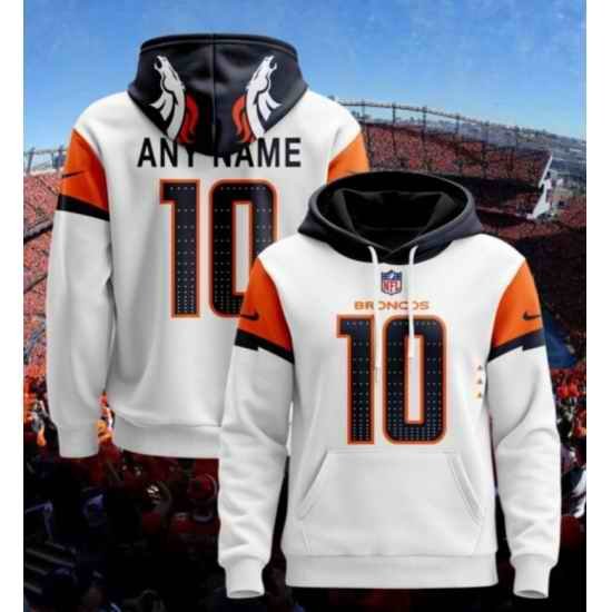 Denver Broncos Customized Hoodie 2024 White