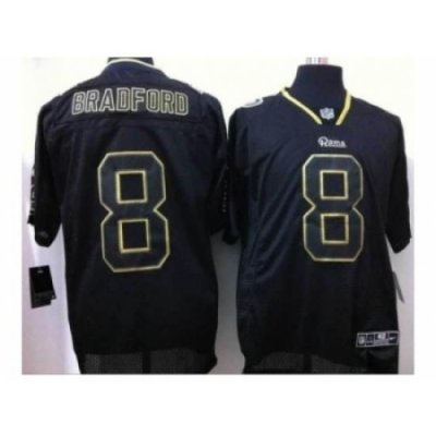 Nike St. Louis Rams 8 Sam Bradford black Elite lights out NFL Jersey