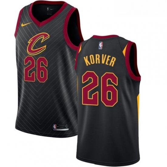 Womens Nike Cleveland Cavaliers 26 Kyle Korver Authentic Black Alternate NBA Jersey Statement Edition