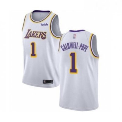 Youth Los Angeles Lakers 1 Kentavious Caldwell Pope Swingman White Basketball Jerseys Association Edition