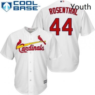 Youth Majestic St Louis Cardinals 44 Trevor Rosenthal Replica White Home Cool Base MLB Jersey