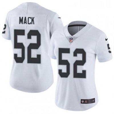 Womens Nike Oakland Raiders 52 Khalil Mack White Vapor Untouchable Limited Player NFL Jersey