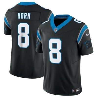 Men Carolina Panthers 8 Jaycee Horn Black 2023 F.U.S.E. Vapor Untouchable Stitched Football Jersey