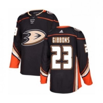 Mens Adidas Anaheim Ducks 23 Brian Gibbons Premier Black Home NHL Jersey