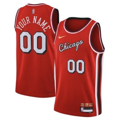 Men Women Youth Toddler Chicago Bulls Red 75th Anniversary Custom Nike NBA Stitched Jersey