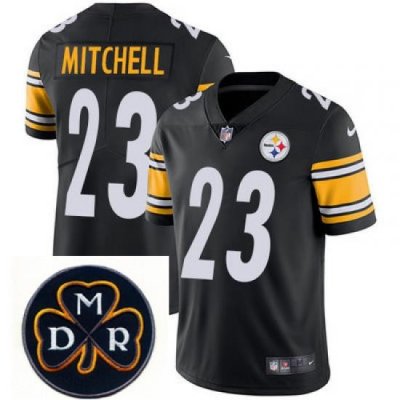 Nike Steelers #23 Mike Mitchell Black  Mens NFL Vapor Untouchable Limited Stitched With MDR Dan Rooney Patch Jersey