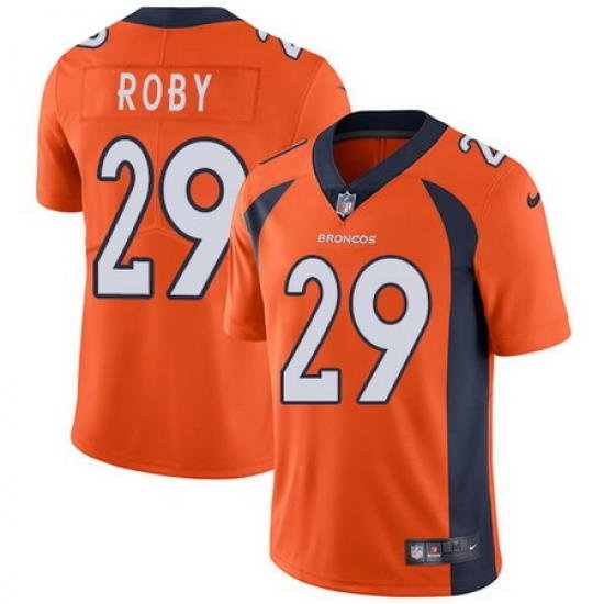 Nike Broncos #29 Bradley Roby Orange Team Color Mens Stitched NFL Vapor Untouchable Limited Jersey