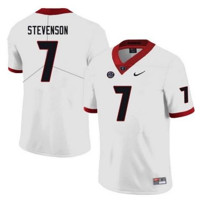 Men #7 Tyrique Stevenson Georgia Bulldogs College Football Jerseys Sale-white