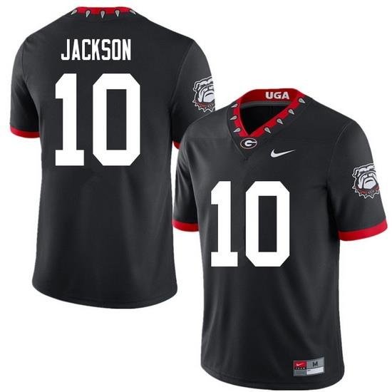 2020 Men #10 Kearis Jackson Georgia Bulldogs Mascot 100th Anniversary College Football Jerseys Sale-