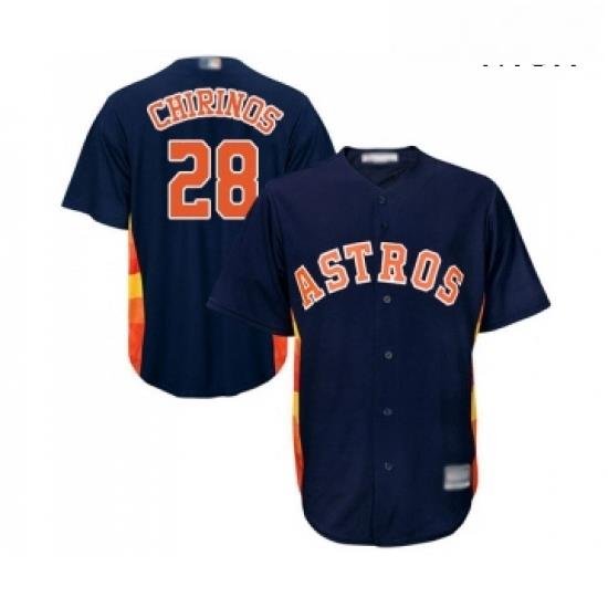 Mens Houston Astros 28 Robinson Chirinos Replica Navy Blue Alternate Cool Base Baseball Jersey