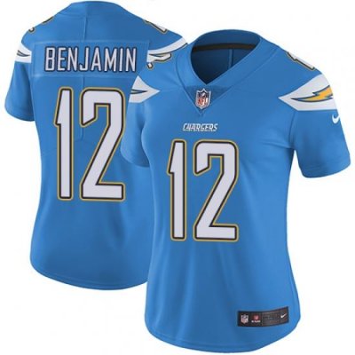 Nike Chargers #12 Travis Benjamin Electric Blue Alternate Womens Stitched NFL Vapor Untouchable Limited Jersey