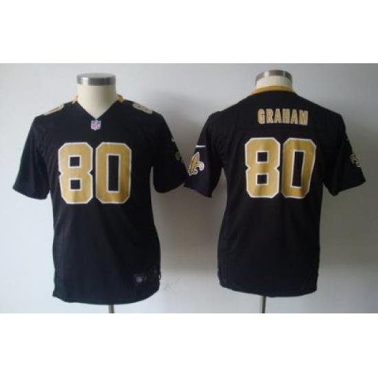 Youth Nike New Orleans Saints #80 Jimmy Graham Black Jerseys