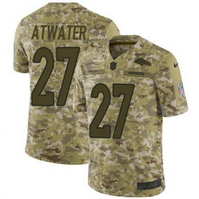 Nike Broncos #27 Steve Atwater Camo Mens Stitched NFL Limited 2018 Salute To Service Jersey