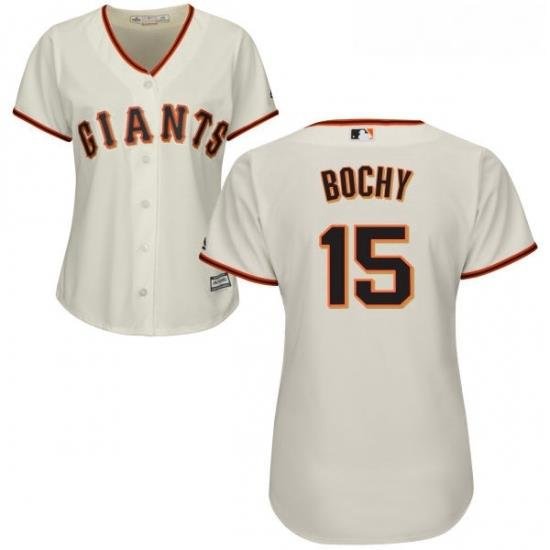 Womens Majestic San Francisco Giants 15 Bruce Bochy Authentic Cream Home Cool Base MLB Jersey