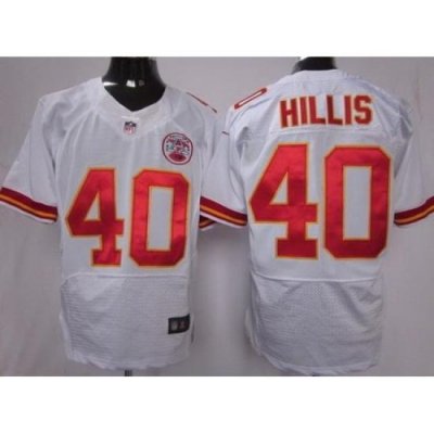 Nike Kansas City Chiefs 40 Peyton Hillis White Elite NFL Jersey