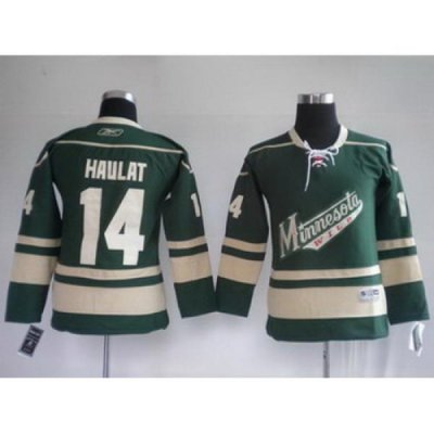 Youth Minnesota Wild 14 HAVLAT GREEND kids Jerseys