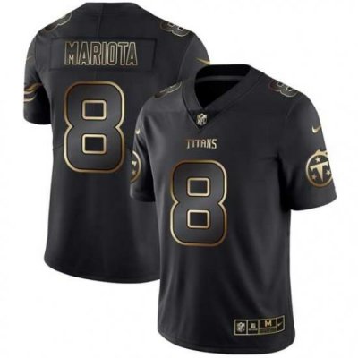 Nike Titans 8 Marcus Mariota Black Gold Vapor Untouchable Limited Jersey