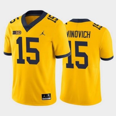 Michigan Wolverines Chase Winovich Yellow Alternate Men'S Jersey